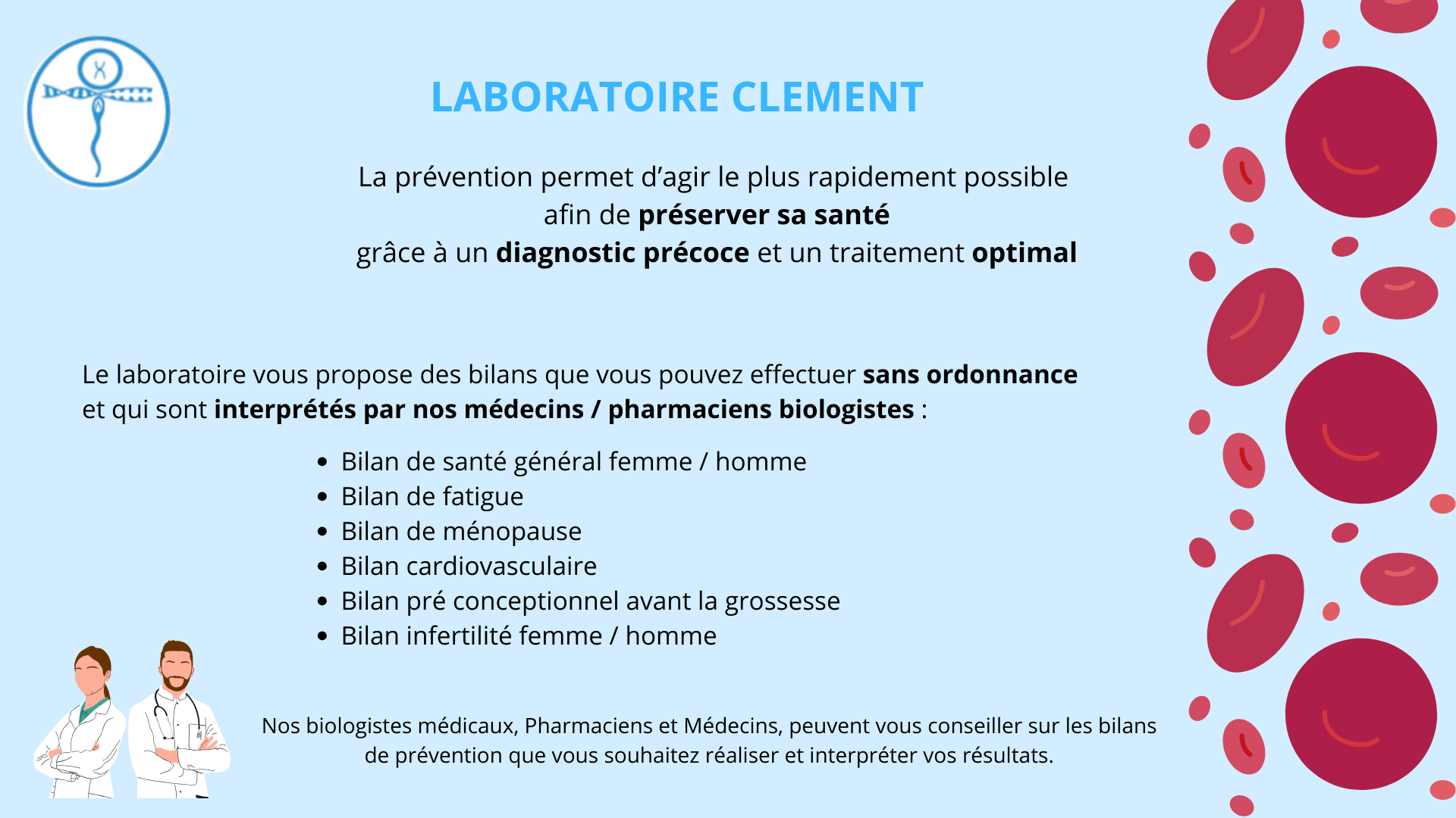 Bilans de santé sans ordonnances